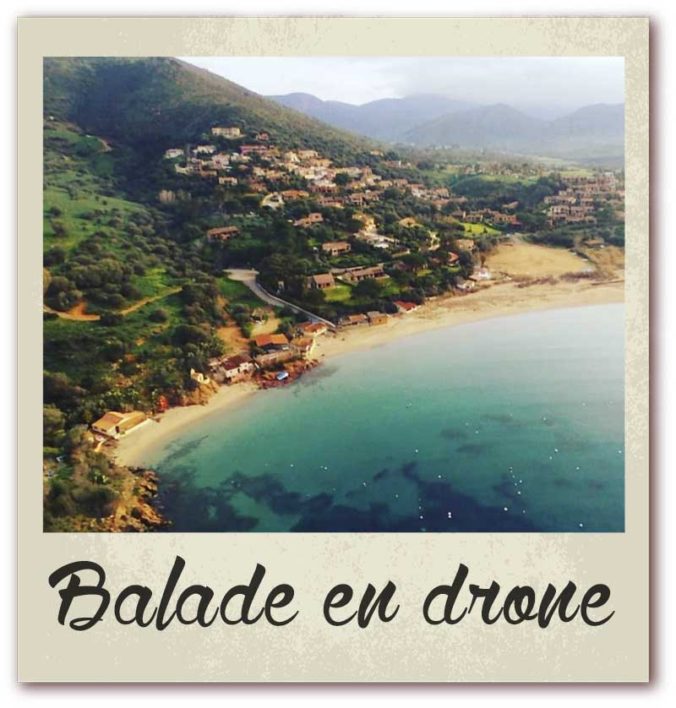 Polaroid livre or corse golfe de lava location villa balade en drone